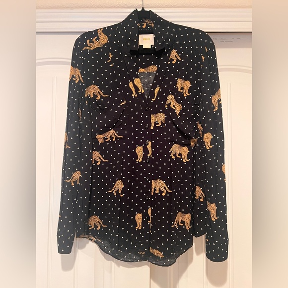 Anthropologie Exotic Print Blouse - Picture 2 of 4